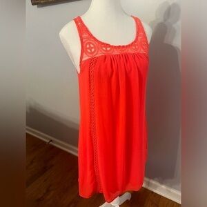 SEQUIN HEARTS NEON PINK CROCHET DETAIL DRESS - Size XS SKU:392